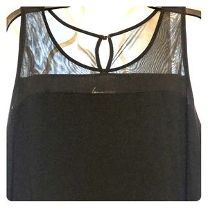 Black mesh top with key hole back